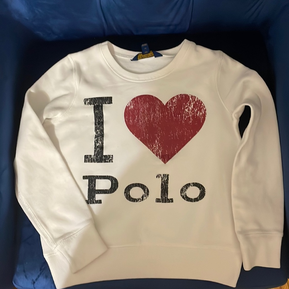 White / with red heart Ralph Lauren Sweatshirt